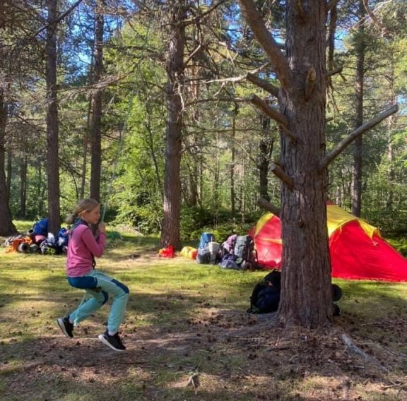 Telt på sommertur